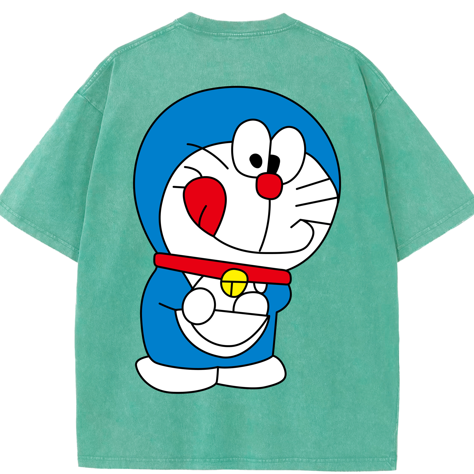 （画像用） ドラえもん Doraemon 綿100% ヴィンテージ風 半袖Tシャツ（背面プリント）